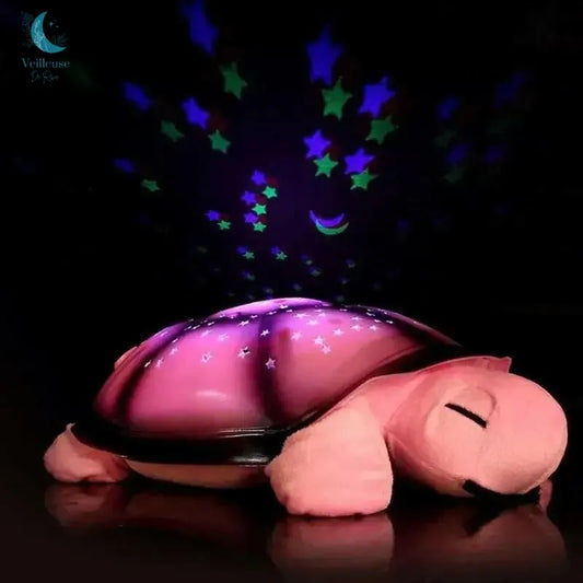 VEILLEUSE PROJECTION Tortue tranquille rose