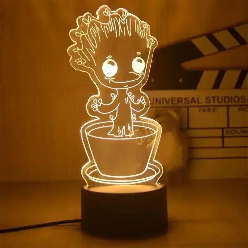 Lampe 3D LED Groot Bébé - Veilleuse de rêve