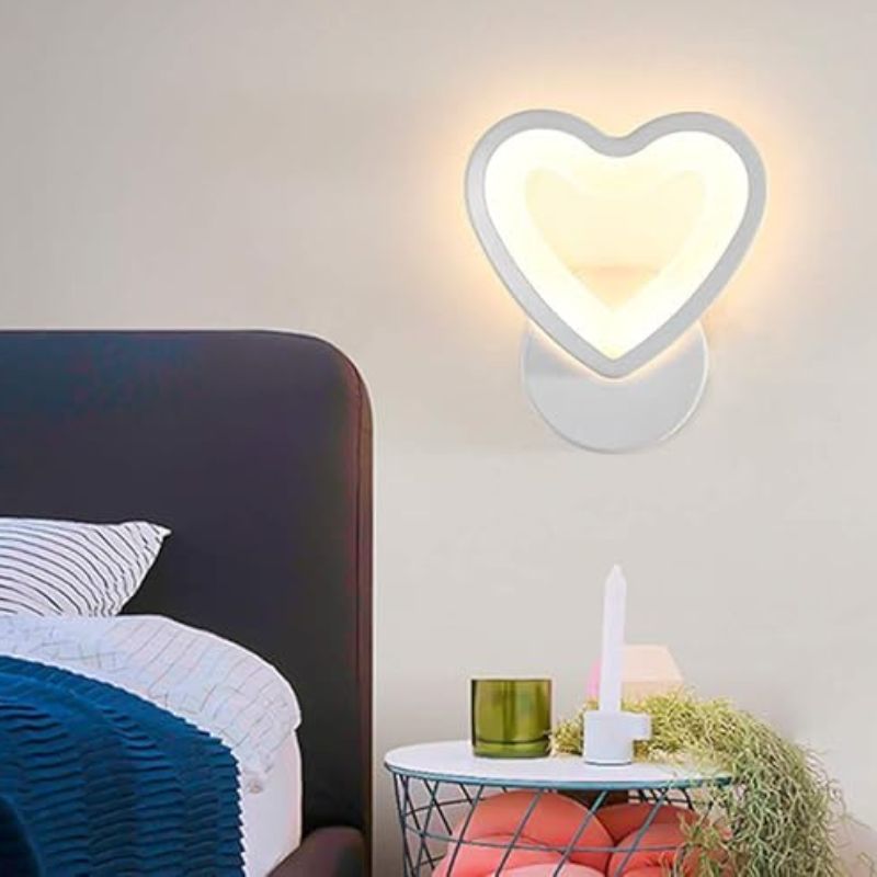 Applique Murale Avec Veilleuse Forme Coeur - Veilleuse de rêve