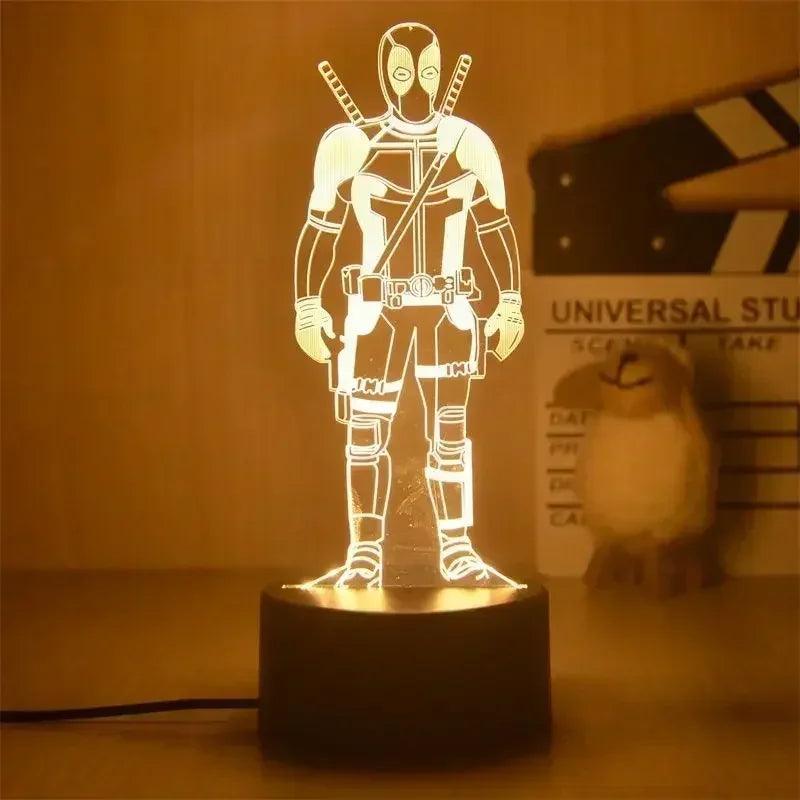 Creative Deadpool Lampe LED 3D Illusion - Veilleuse de rêve