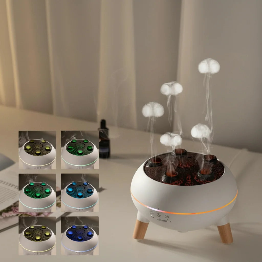 Humidificateur ultrasonique volcan méduse déco salon zen