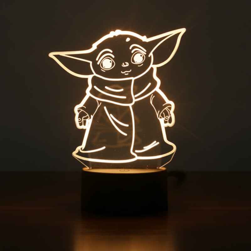 ambiance lumineuse chambre Lampe 3D Yoda LED