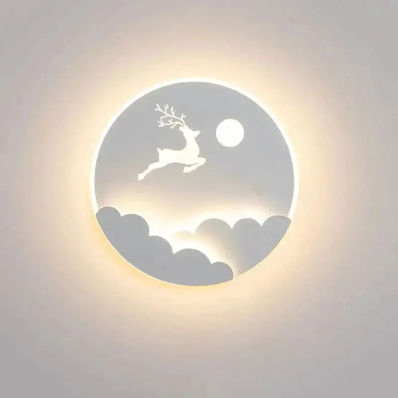 Lampe Murale Lune | Cerf - - Veilleuse de rêve  Lampe Murale Lune | Cerf Veilleuse de rêve atmosphère paisible cadeau parfait design élégant décoration murale lumière nocturne -  - #tag1# - #tag2# - #tag3# - #tag4#