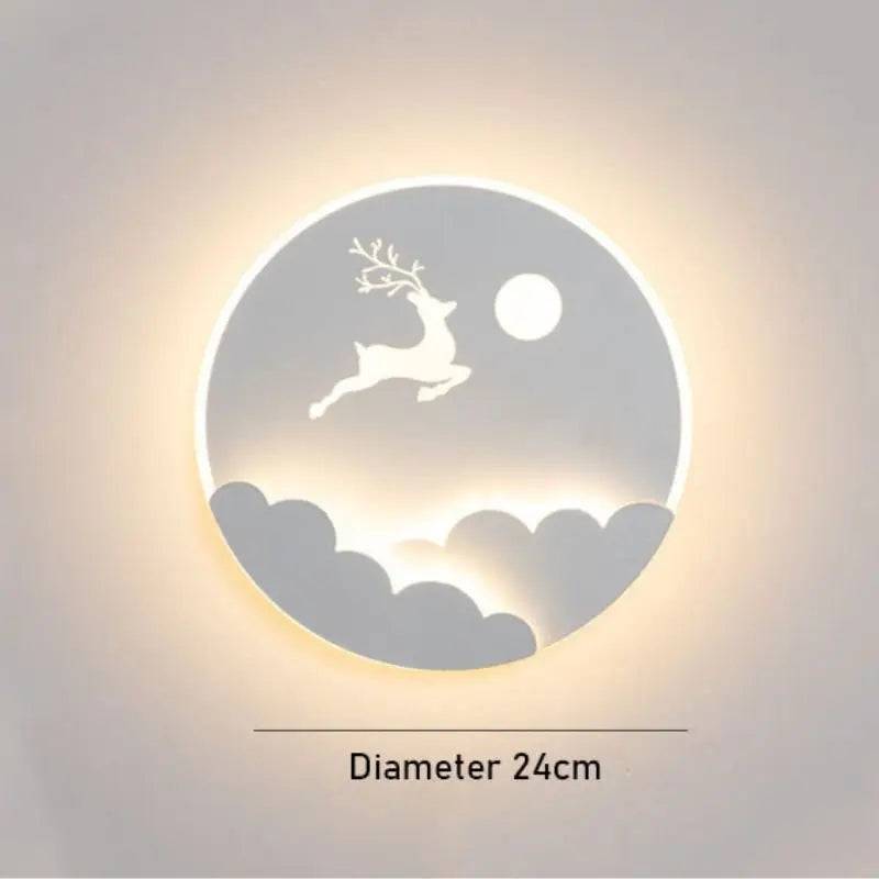 Lampe Murale Lune | Cerf - - Veilleuse de rêve  Lampe Murale Lune | Cerf Veilleuse de rêve atmosphère paisible cadeau parfait design élégant décoration murale lumière nocturne -  - #tag1# - #tag2# - #tag3# - #tag4#