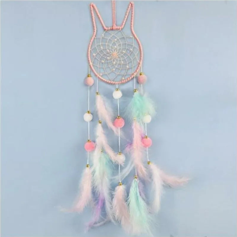 Joli attrape-rêves en forme de petit lapin Rose