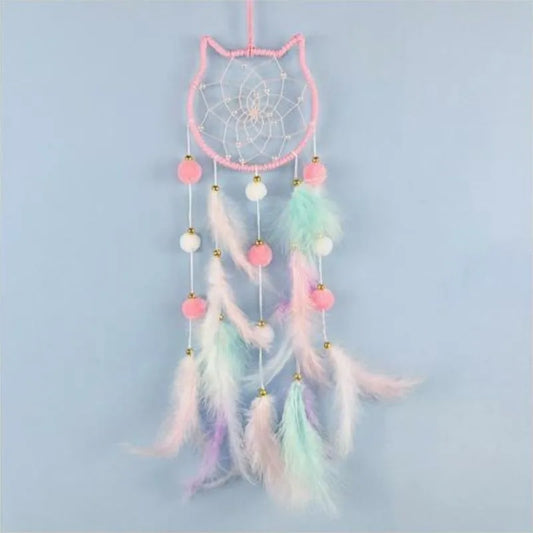 Attrape-Rêves Brillants Rose Lumineux