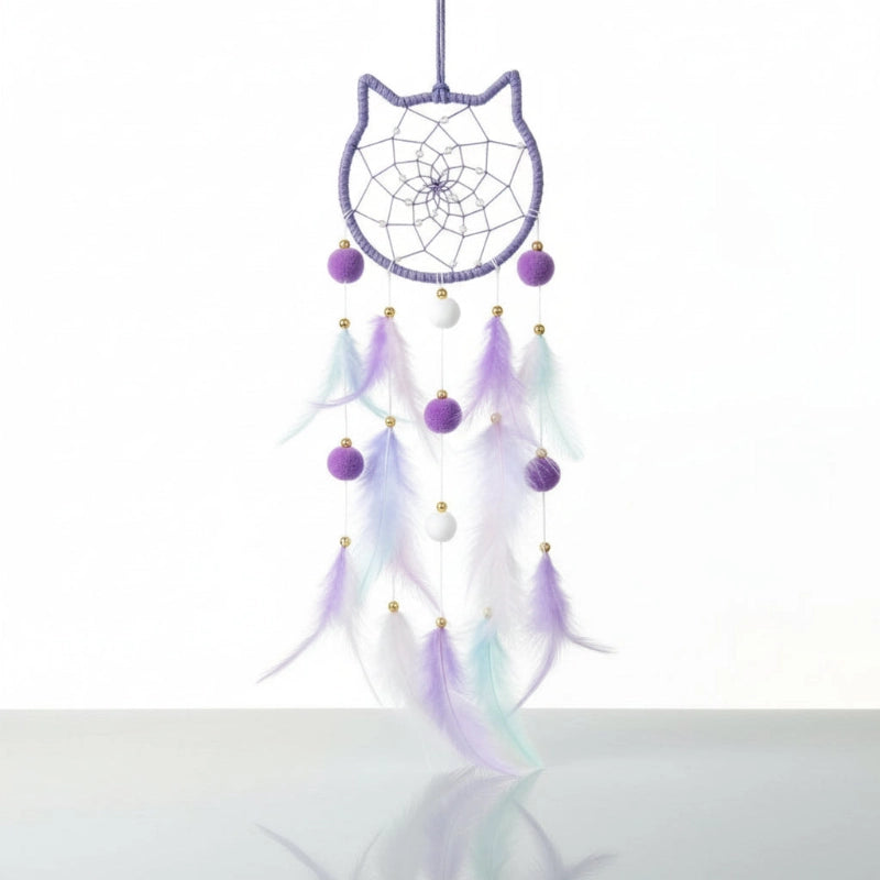 Attrape Rêve Maternelle Chat Lumineux