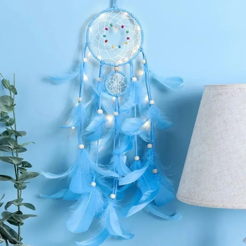 attrape reve origine lumineux bleu allumer