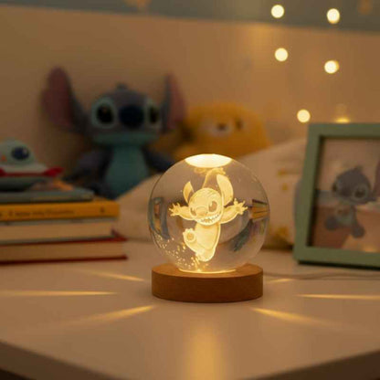 Veilleuse Boule de Cristal Stitch 3D
