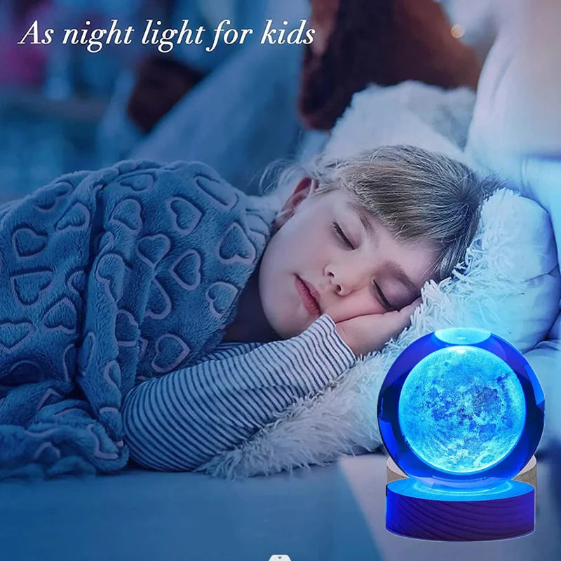 boule cristal lune lumineuse créant atmosphère zen et poétique