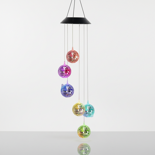 Carillon Solaire Extérieur Boule Disco Veilleuse de rêve
