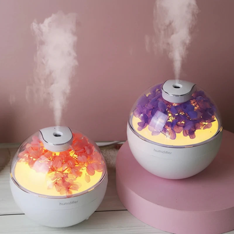 Diffuseur déco fleur éternelle chambre huiles essentielles design