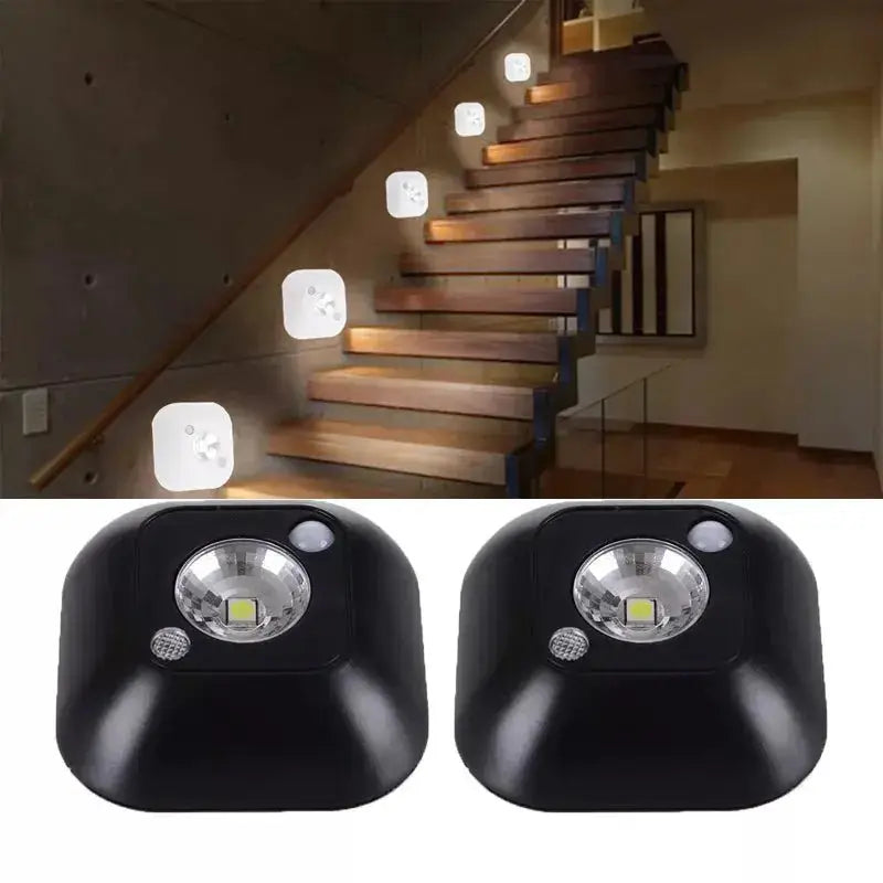 Lumiere Detecteur De Mouvement Interieur | Escalier Rechargeable Veilleuse de rêve | Lampe Avec Détecteur De Mouvement | Noir
