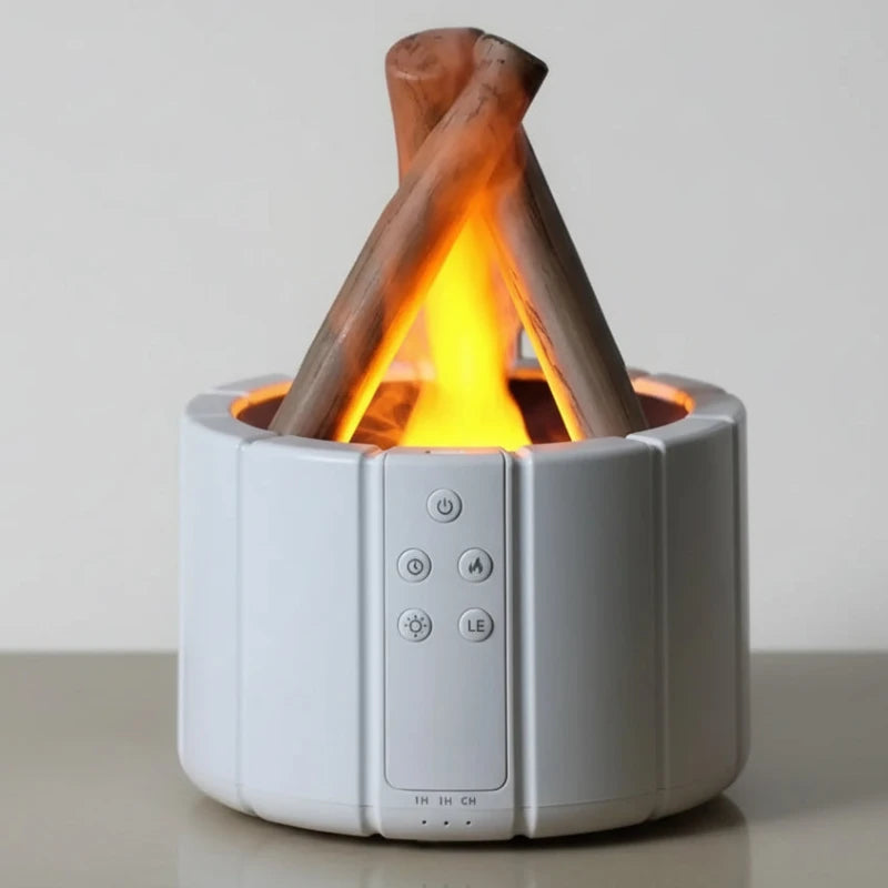 Diffuseur flamme feu de camp LED blanc