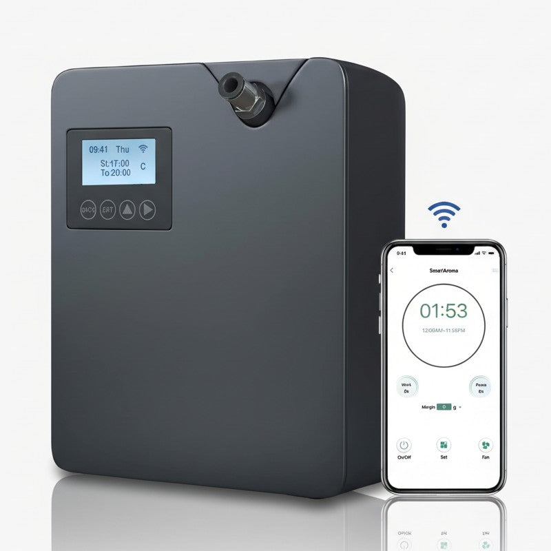 Diffuseur aromathérapie 4 modes brumisation WiFi minuterie automatique