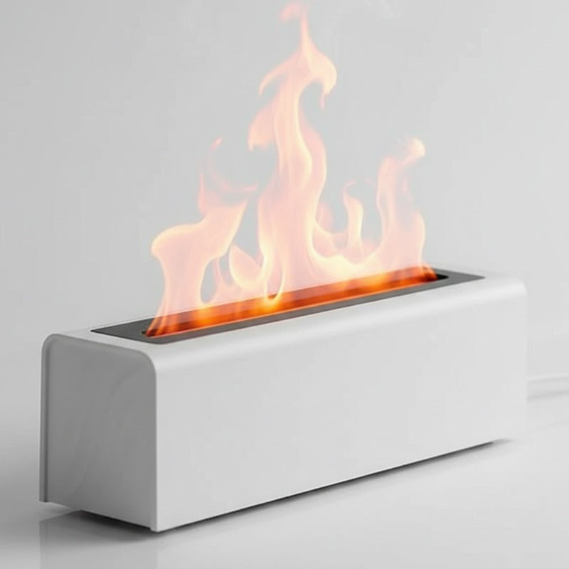 Diffuseur Huiles Essentielles Flamme avec effet feu LED réaliste sur table