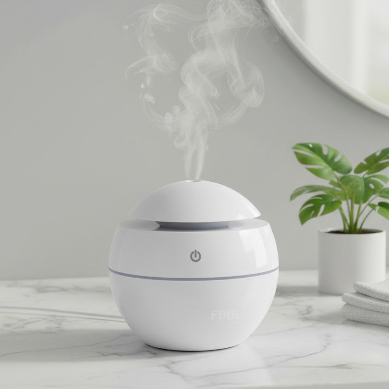 Diffuseur huiles essentielles USB nomade blanc compact pour 15m²