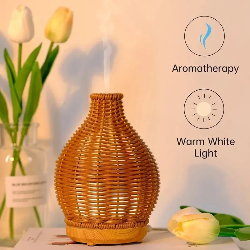 diffuseur d’arôme bois naturel servant de lumière d’ambiance zen