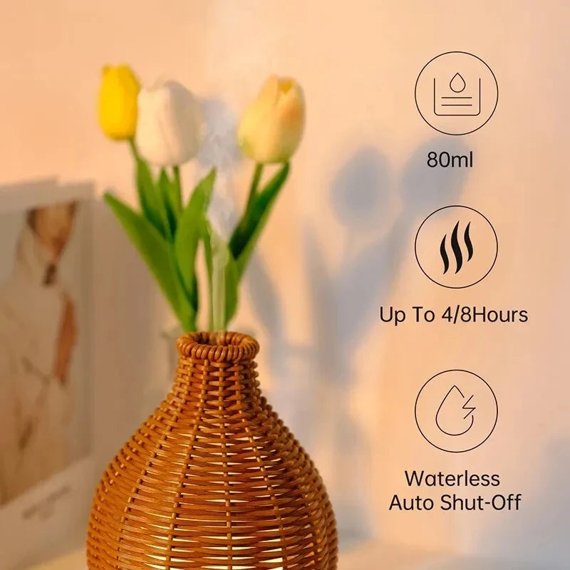 coffret diffuseur bois naturel design LED pour cadeau relaxation