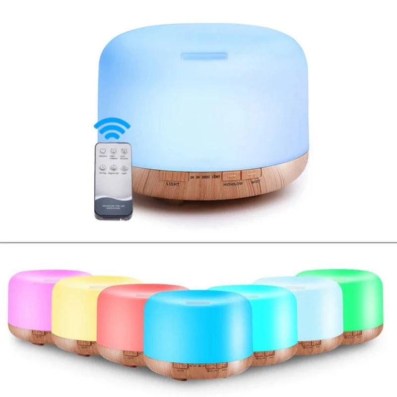 Diffuseur aromathérapie LED 7 couleurs créant une ambiance relaxante