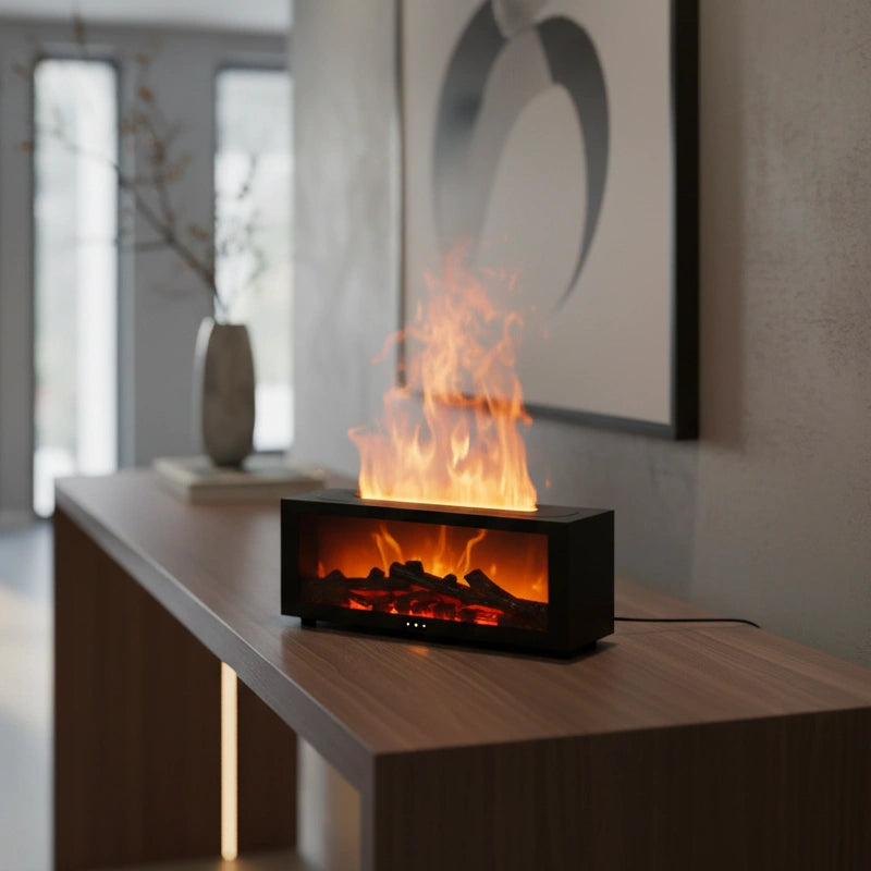Brume fine diffuseur feu cheminée avec huiles essentielles