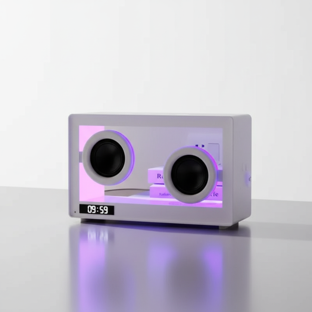 Enceinte Transparent Bluetooth Lumineuse Veilleuse de rêve