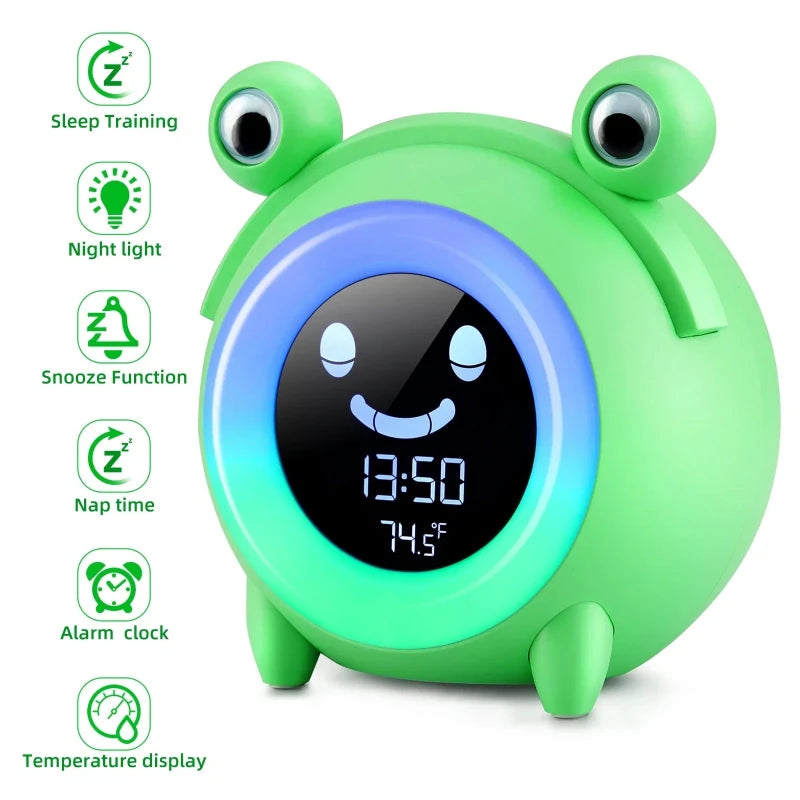 Lampe réveil grenouille kawaii chambre enfant coloré