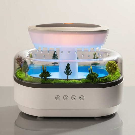 Humidificateur nuage arbre avec effet brume LED 7 couleurs