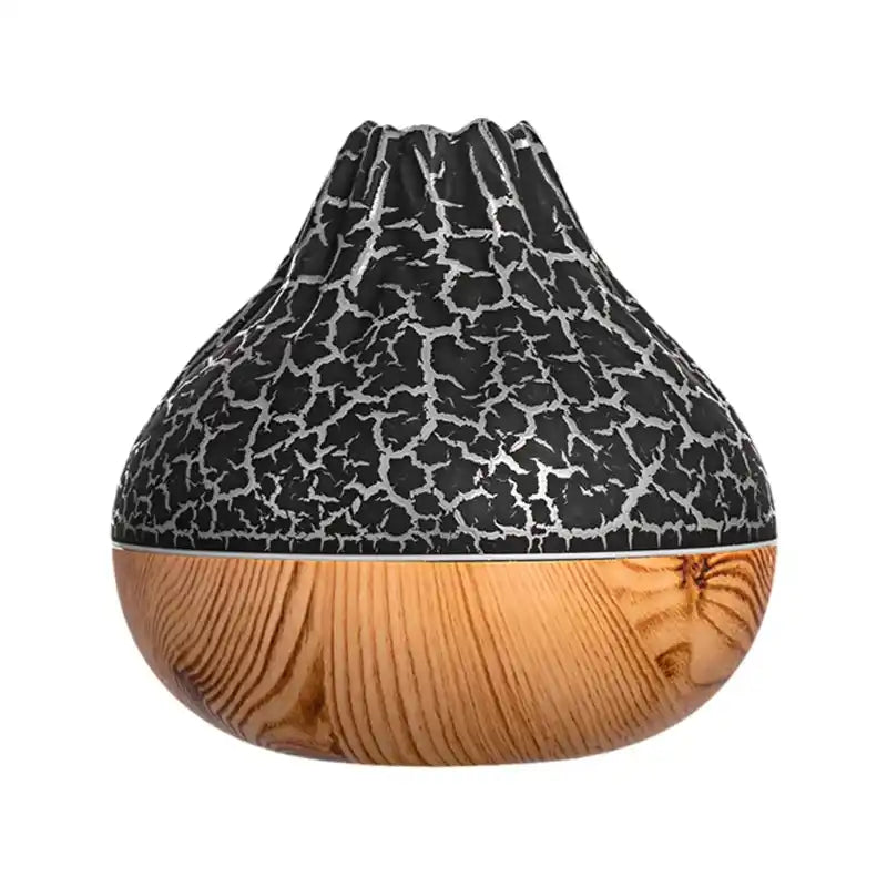 Humidificateur volcan USB huiles essentielles lumière bleue