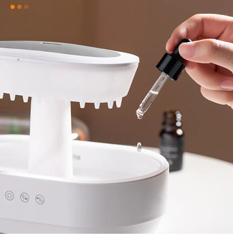 Humidificateur nuage arbre diffuseur huiles essentielles LED 7 couleurs