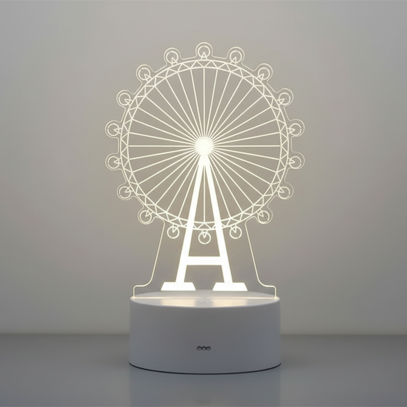 Lampe 3D Grande Roue Veilleuse de rêve