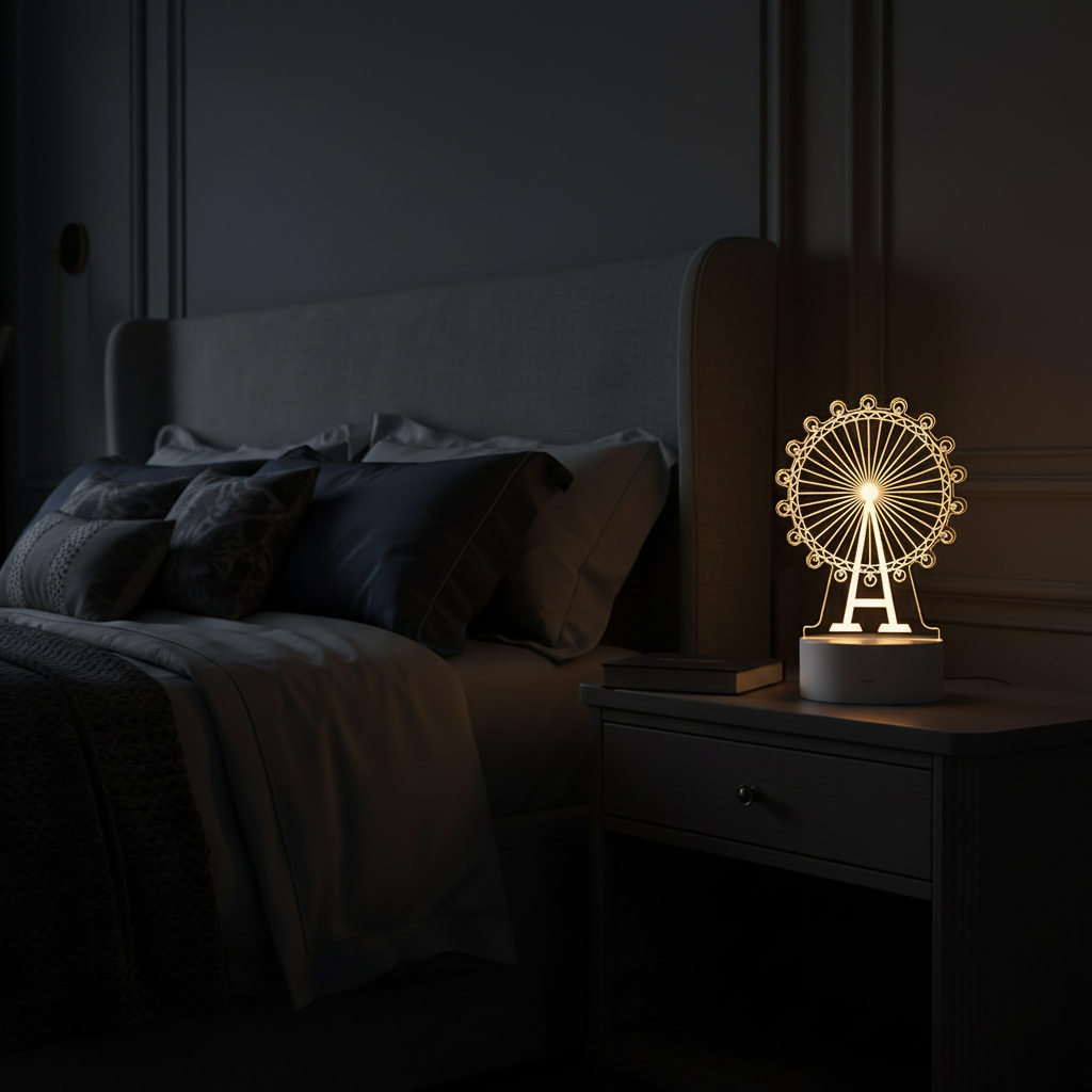 Lampe 3D Grande Roue Veilleuse de rêve
