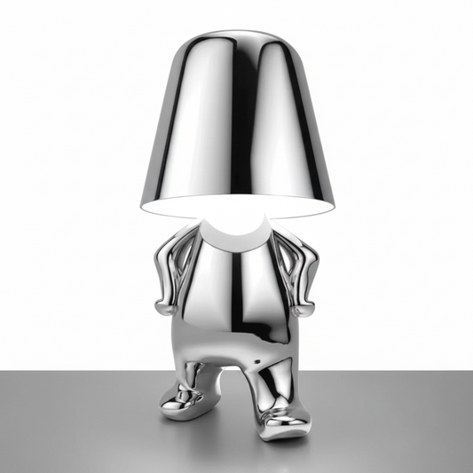 Lampe Bonhomme Design Argenté Sérieux Veilleuse de rêve