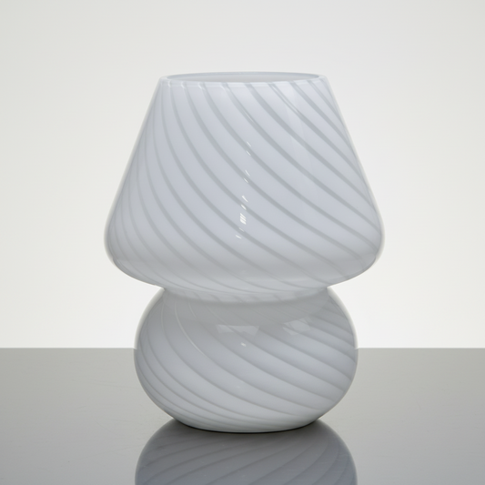 Lampe Champignon En Verre Rayé Veilleuse de rêve