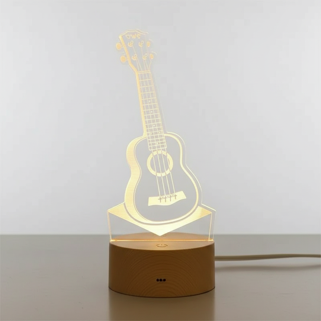 Lampe Guitare 3D Veilleuse de rêve