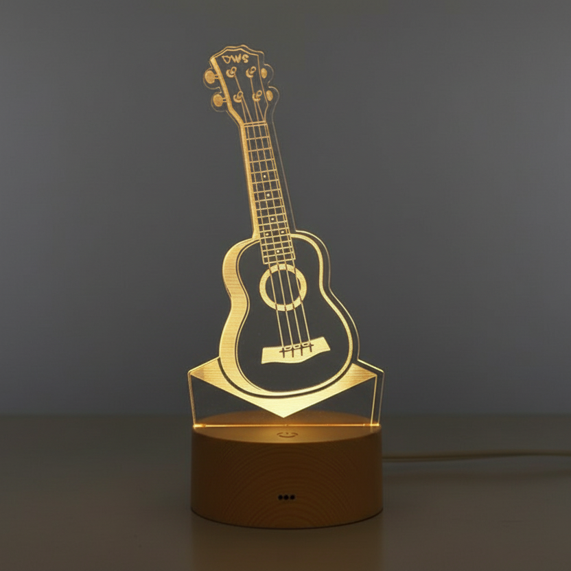Lampe Guitare 3D Veilleuse de rêve