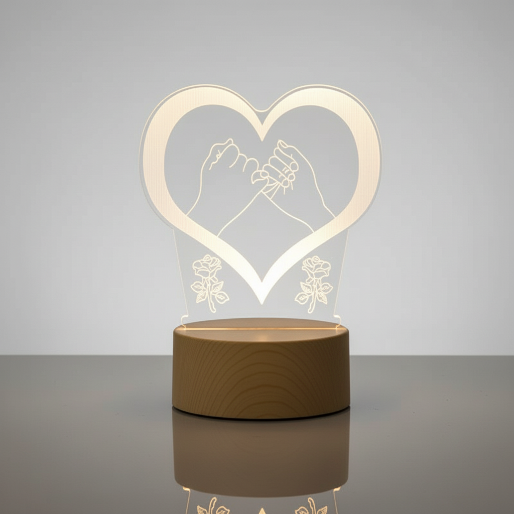 Lampe 3D Amitié Sincère Veilleuse de rêve