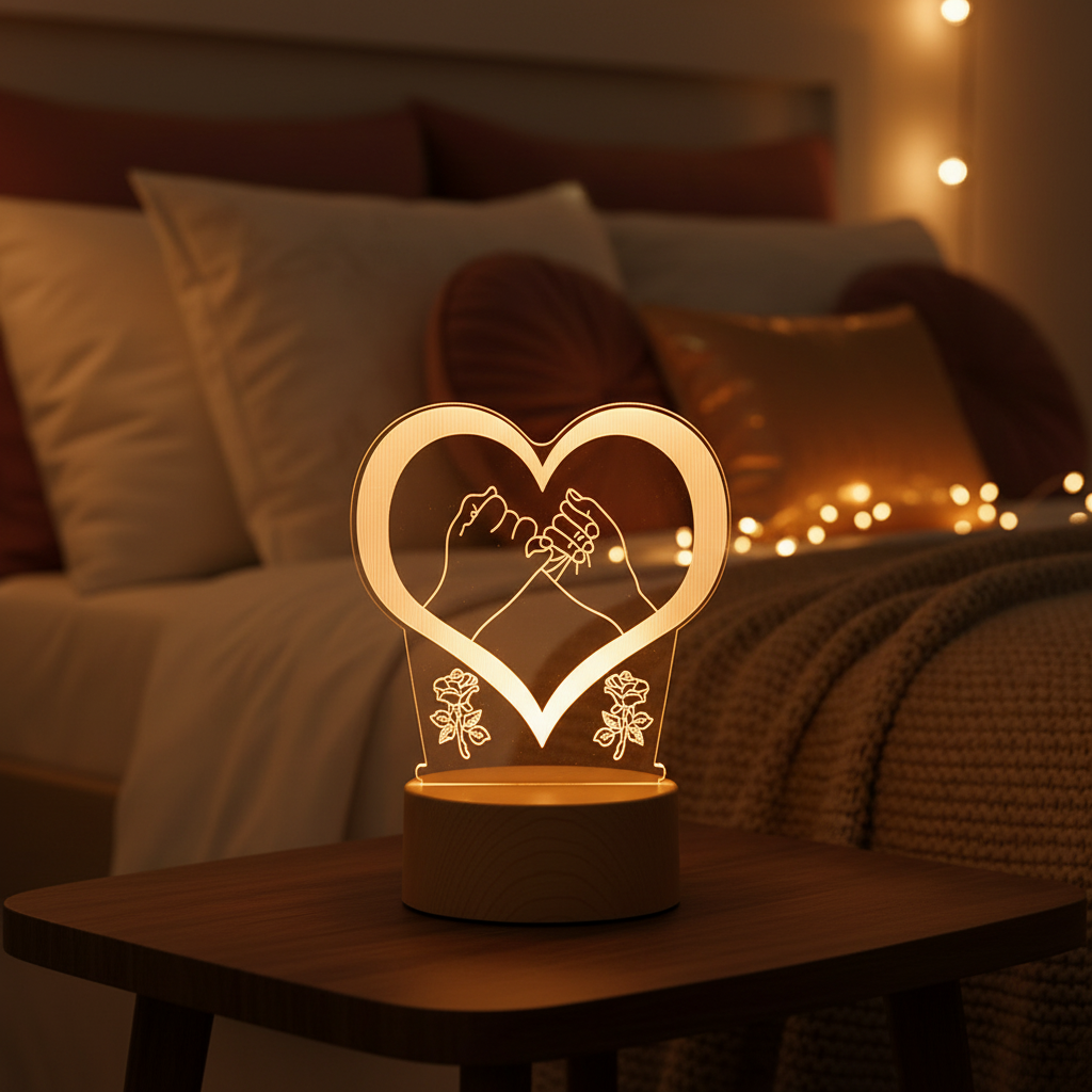 Lampe 3D Amitié Sincère Veilleuse de rêve
