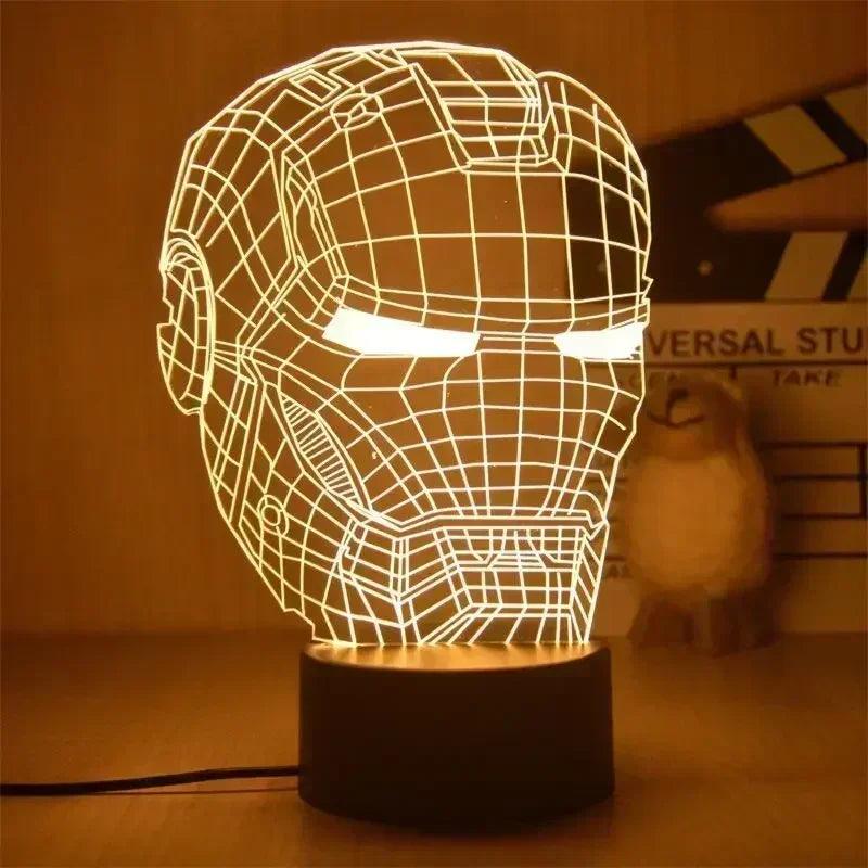 Lampe 3D Casque Iron Man - Veilleuse de rêve 