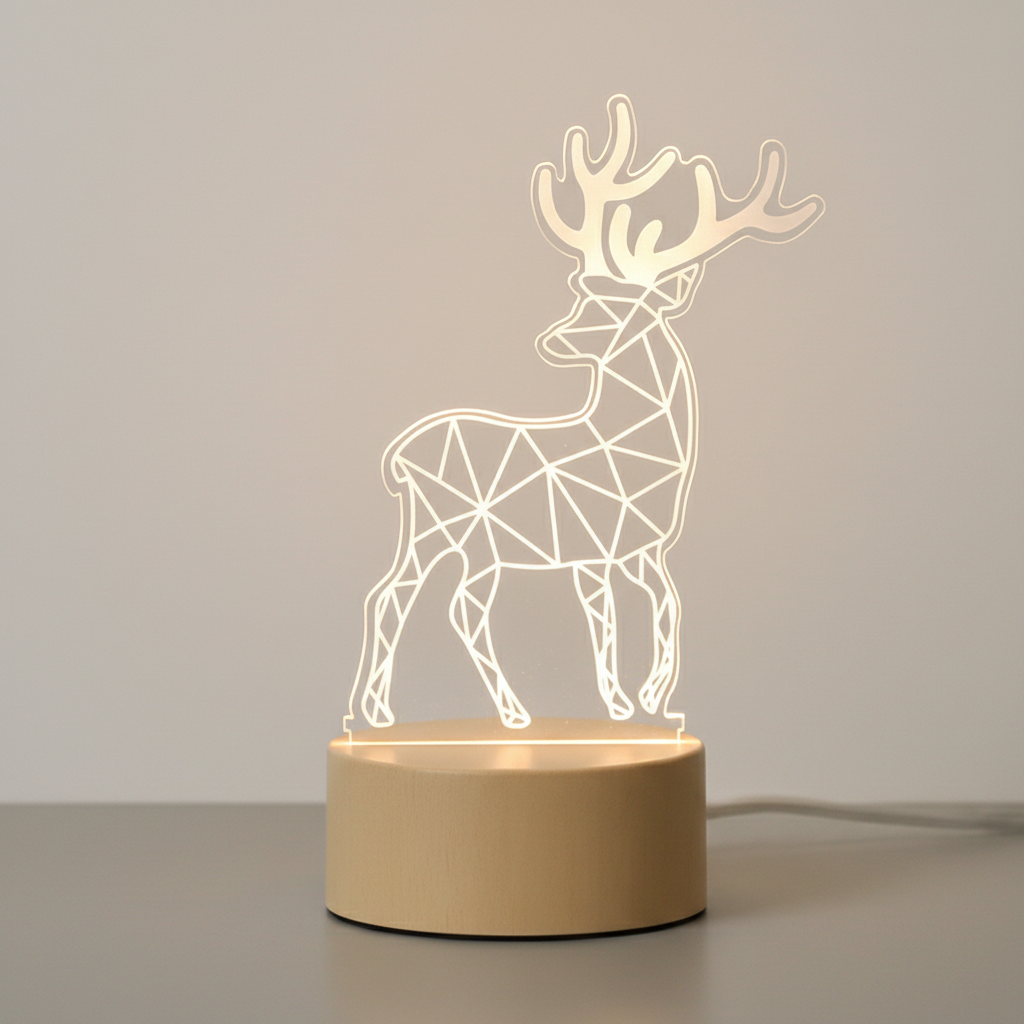 Veilleuse Cerf 3D Veilleuse de rêve