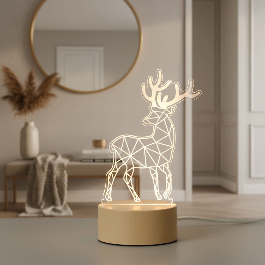 Veilleuse Cerf 3D Veilleuse de rêve