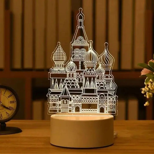 Lampe 3D | Château Coranique Veilleuse de rêve