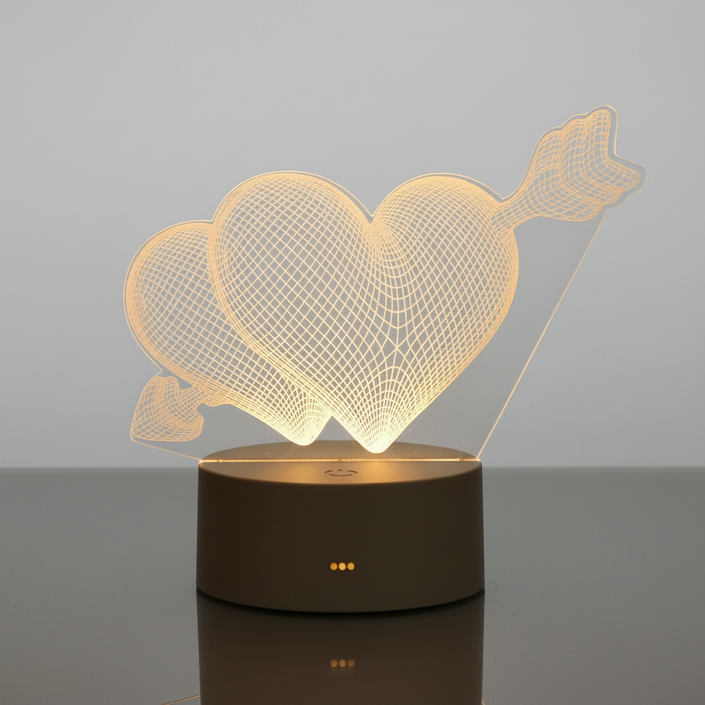 Lampe 3D Fleche De Cupidon Veilleuse de rêve