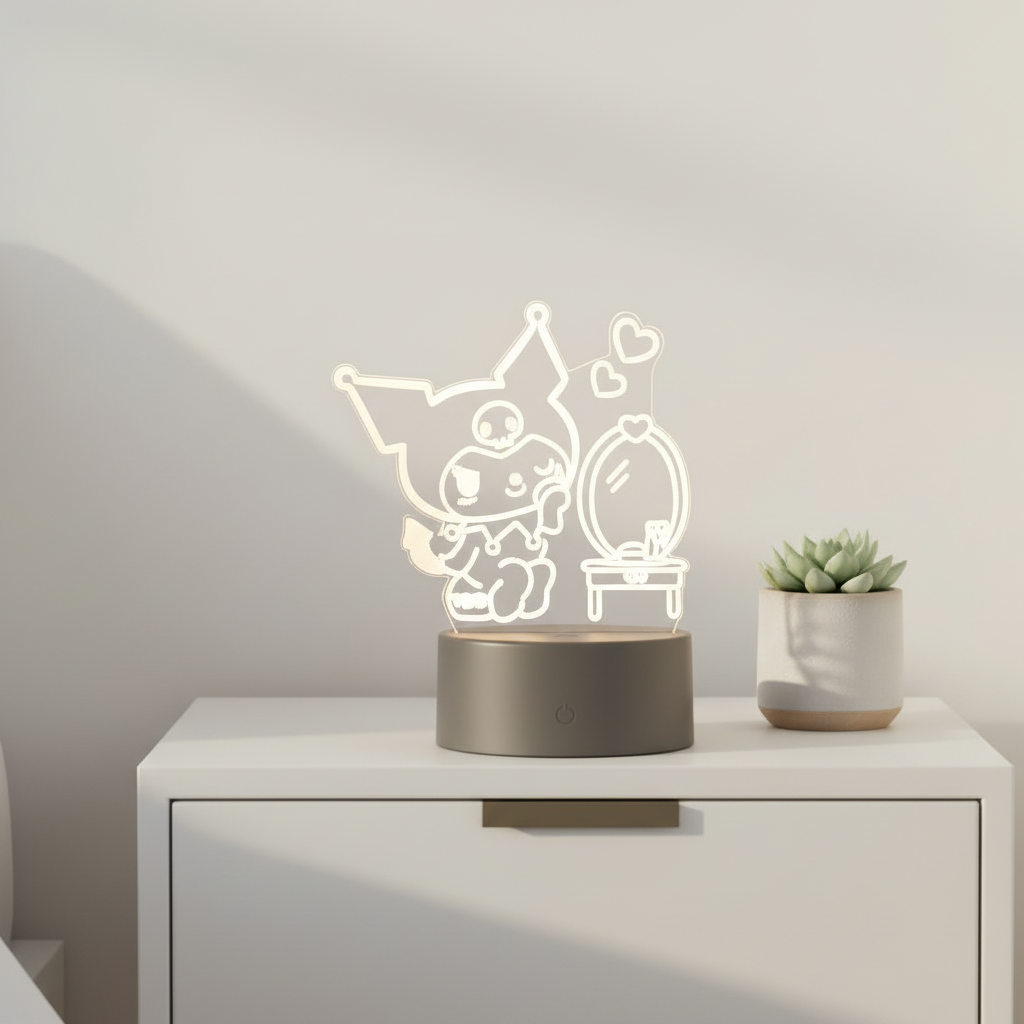 Lampe 3D Led Kuromi Maquillage Veilleuse de rêve