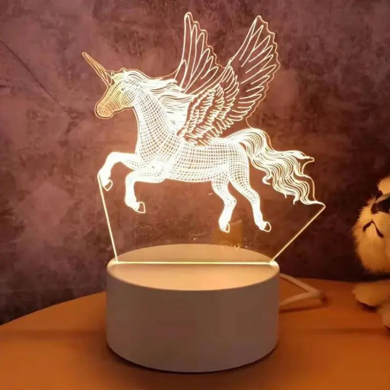 Veilleuse Licorne | Pégase 3D Veilleuse de rêve