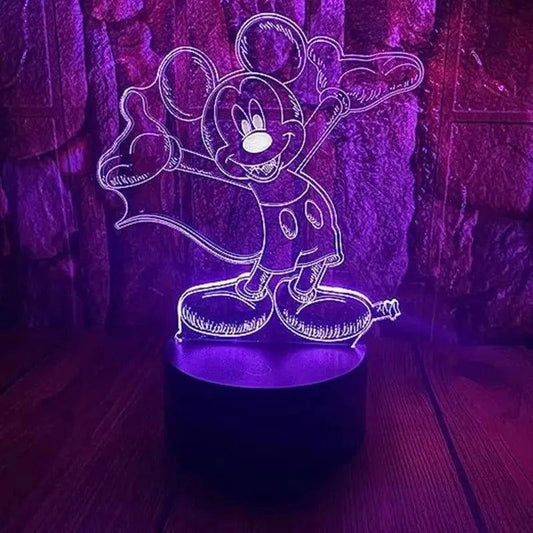 Lampe 3D Mickey Content - Veilleuse de rêve 