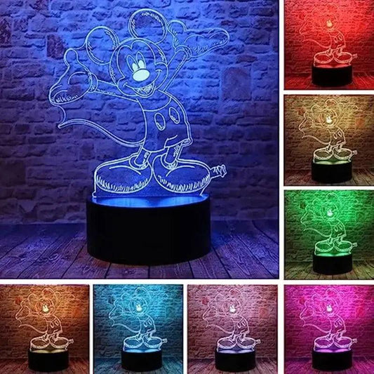 Lampe 3D Mickey Content - Veilleuse de rêve 