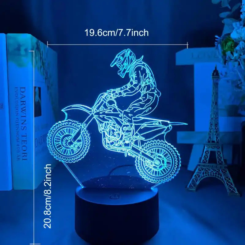 lampe moto cross 3d dimension
