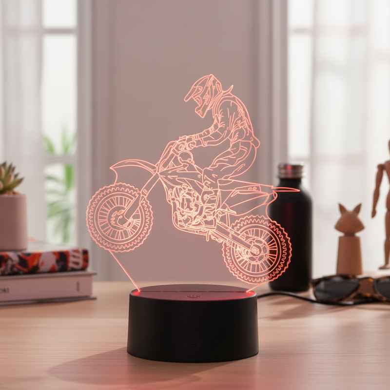 Lampe 3D Motocross