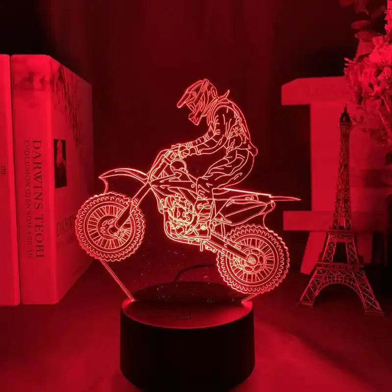 Lampe 3D Motocross